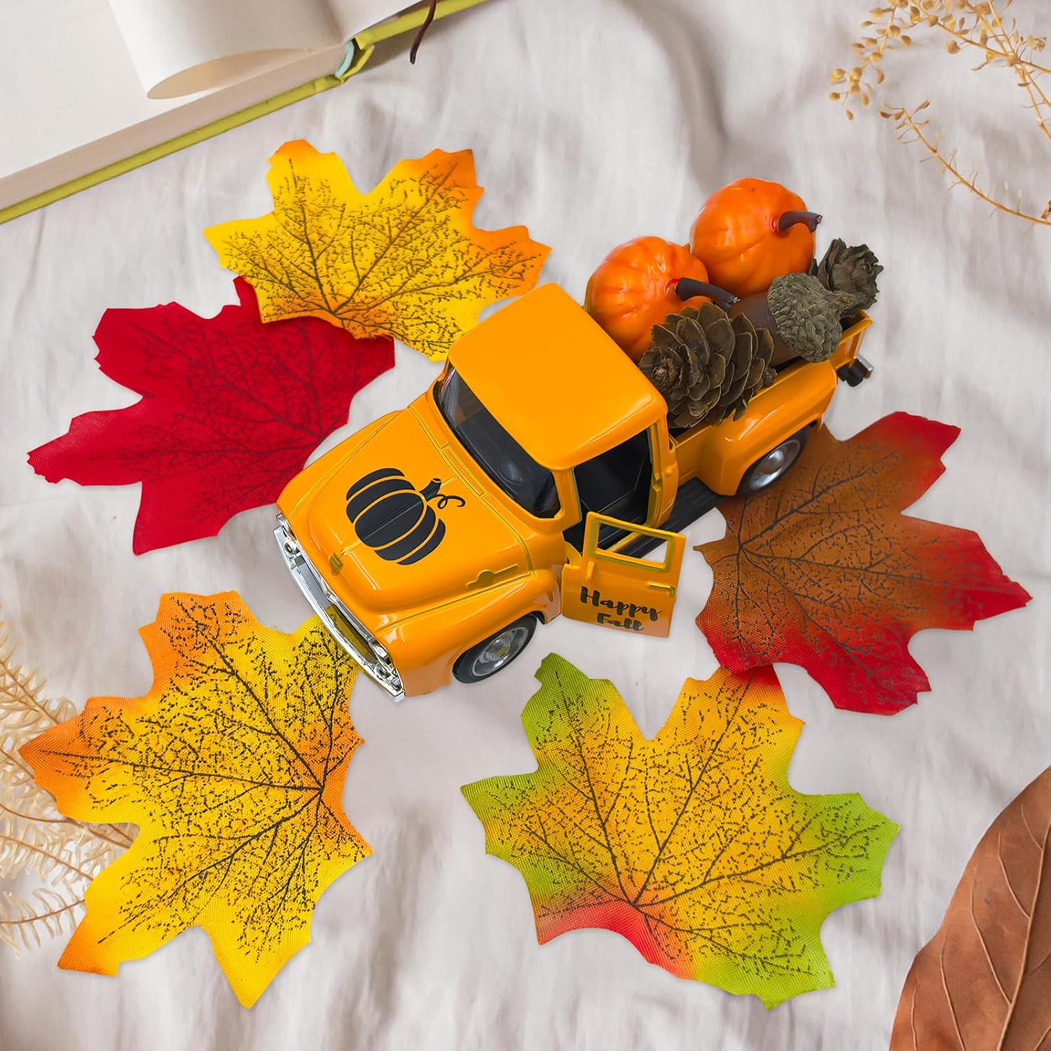 Thanksgiving Farmhouse Truck Decor Set: Pumpkins, Cones for Tiered Tray/Table (79 characters) - Image 6