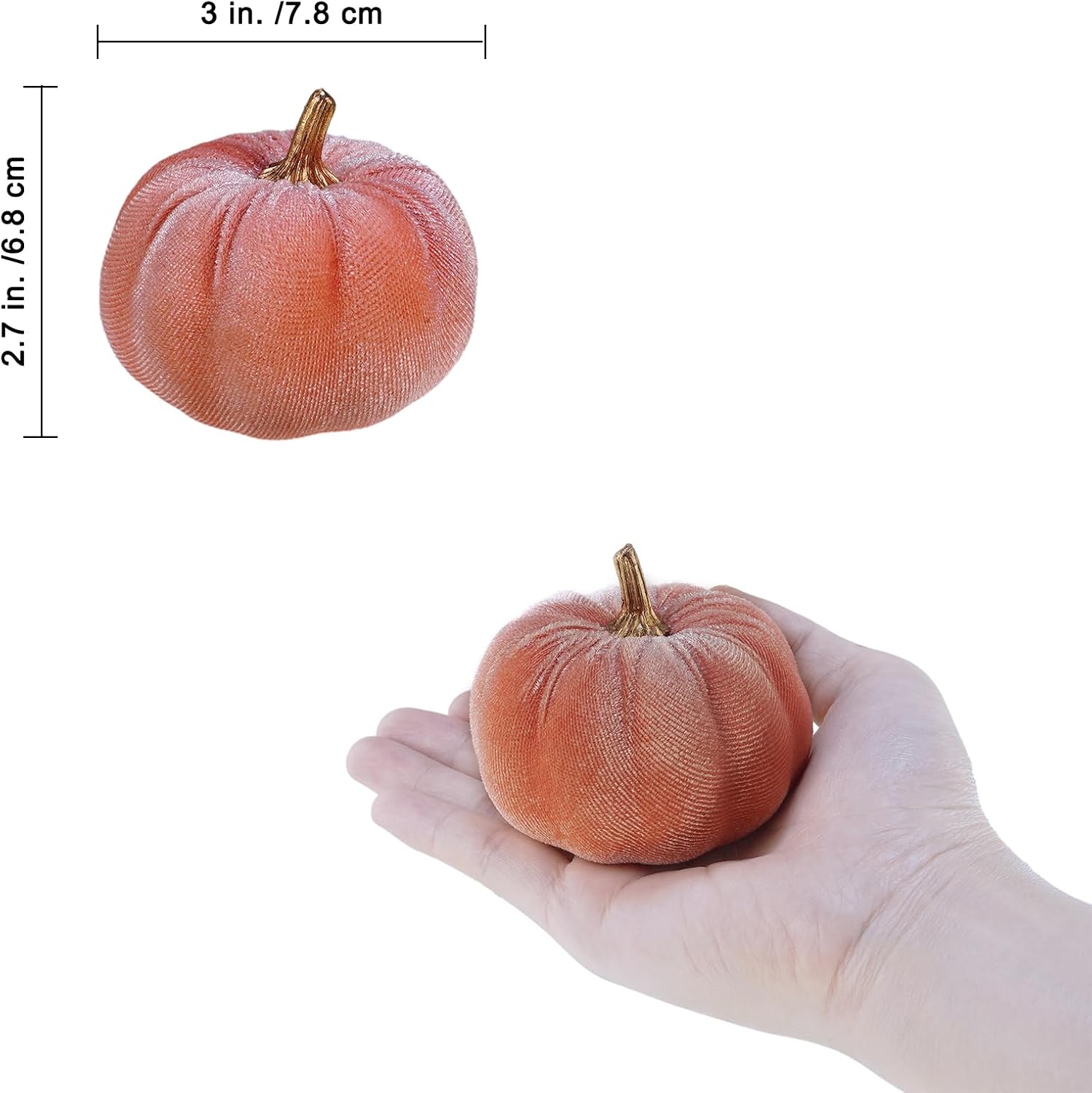 Winlyn Rustic Blush Velvet Pumpkins (3"): Fall Decor Review. - Image 2