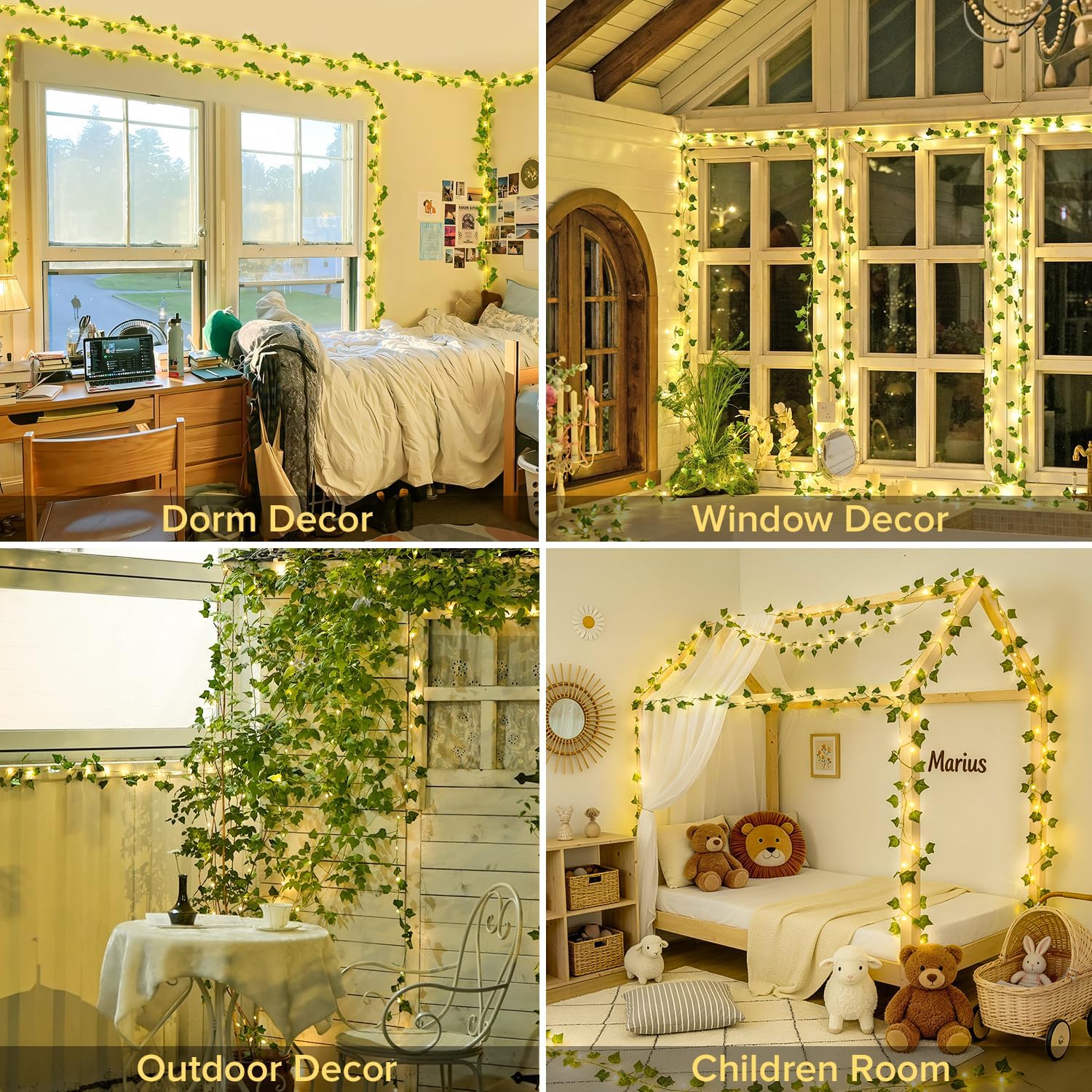 33Ft Warm White Ivy LED Vine Lights Review - Battery, Remote - Image 4