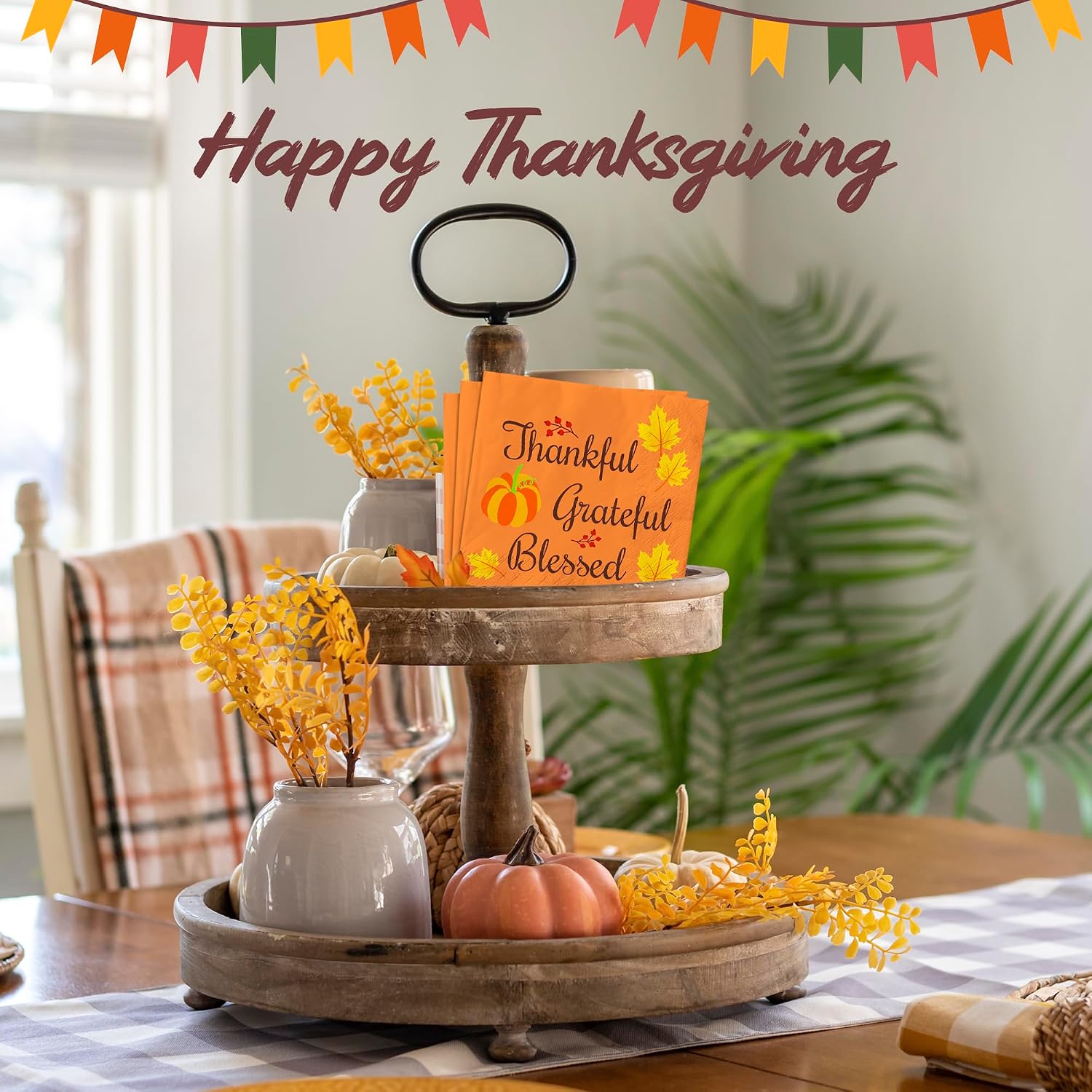 OHOME Disposable Fall & Thanksgiving Napkins for Friendsgiving Decor - Image 6