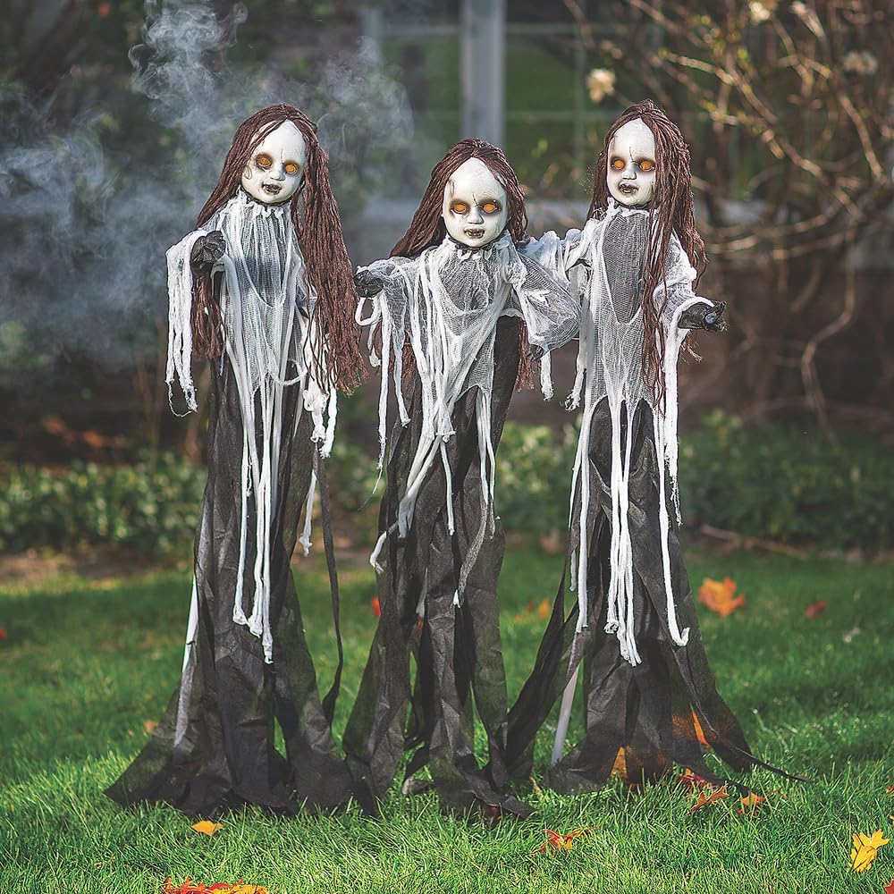 Review: 3 Light-Up 5ft Spooky Halloween Yard Dolls. - Image 2