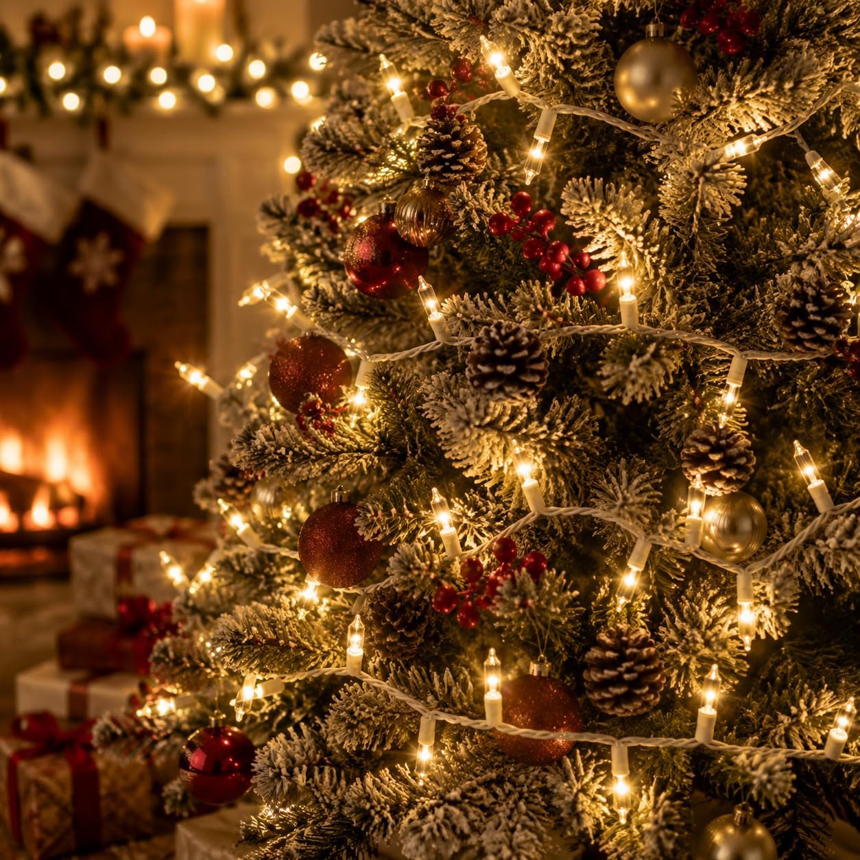 Warm White 100-Bulb UL Incandescent String Lights. 21ft, Connectable, Indoor/Outdoor. - Image 4