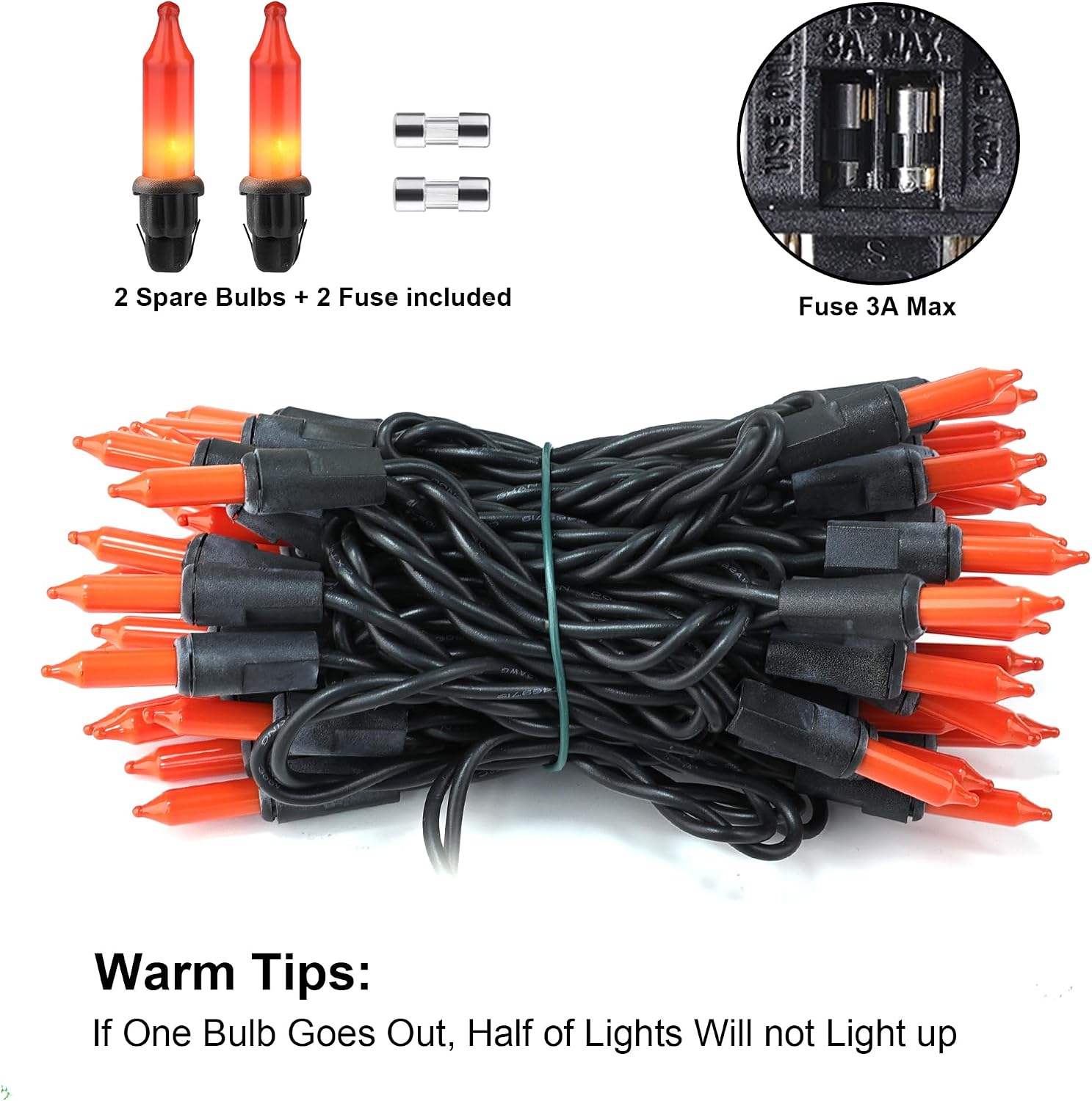 Brizled 100-ct Orange Incandescent Halloween/Fall Lights Review - Image 3