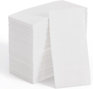 200 Pack Disposable Paper Napkins, Soft Bathroom Napkins for Guests, 2-Ply White Paper Hand Towels for Halloween, Wedding, Thanksgiving