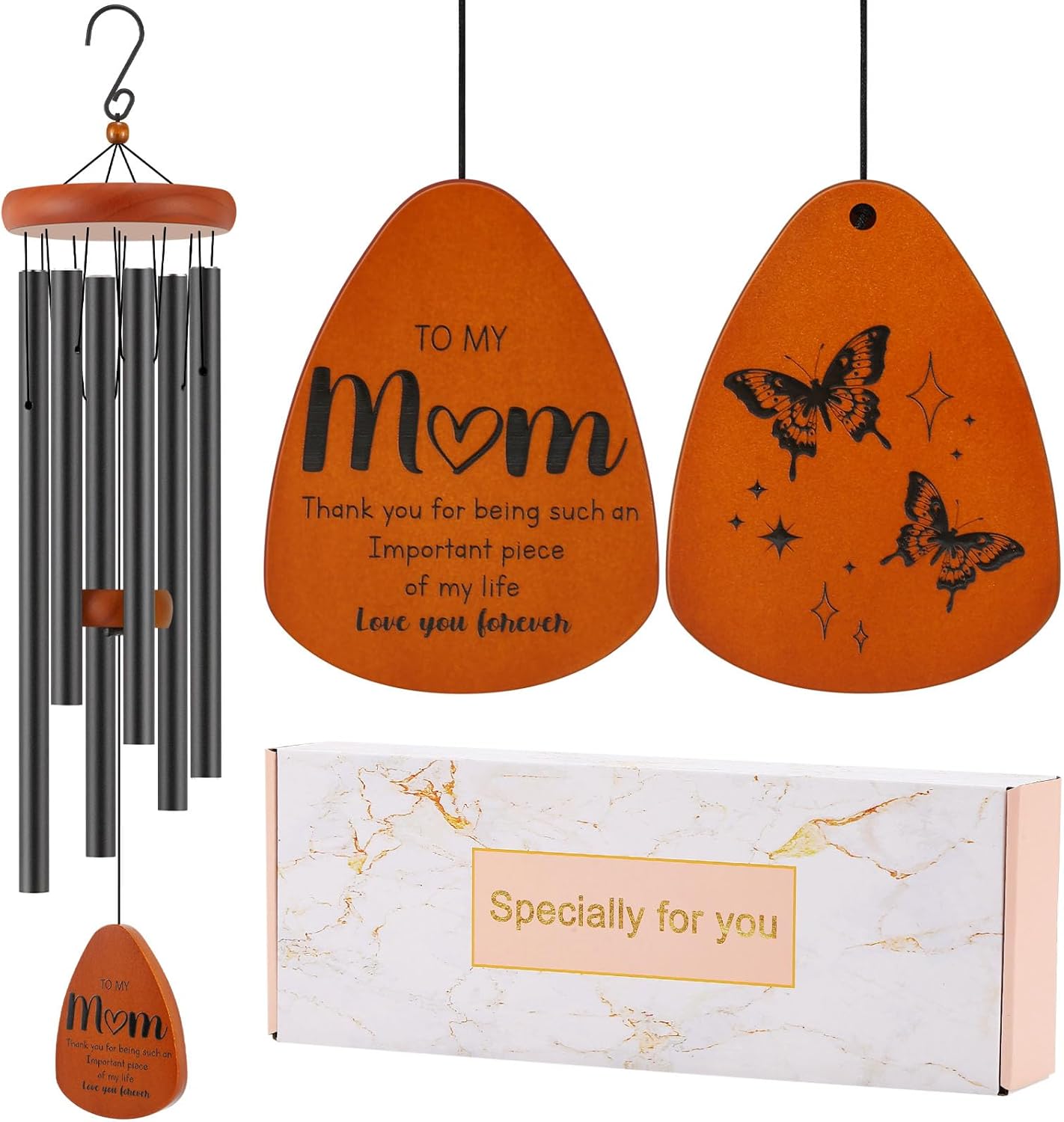Gifts for Mom, Birthday Gifts for Mom from Daughter Son, Mother Gift for Birthday, Mothers Day, Thanksgiving, Christmas, Valentines Day, 32 Inch Wind Chimes Gift for Home Decor