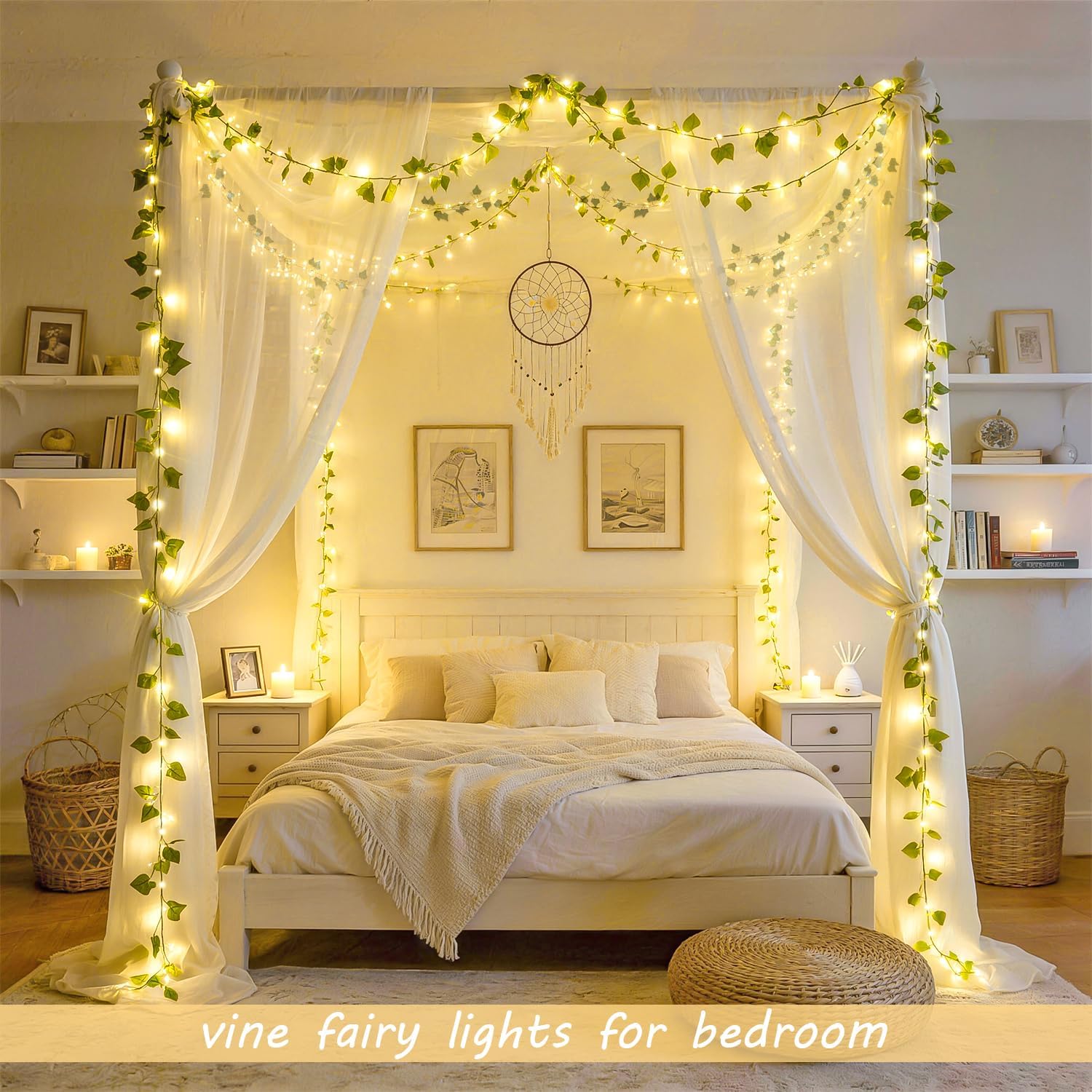 33Ft Warm White Ivy LED Vine Lights Review - Battery, Remote - Image 2