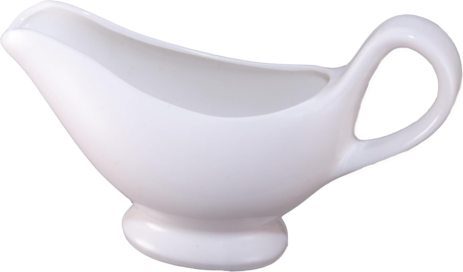 Gravy Boat, 9.4 oz Sauce Boat, 280 ml Gravy Bowl, Ceramic Serving Dish, White Dispenser (9.4 ounces)