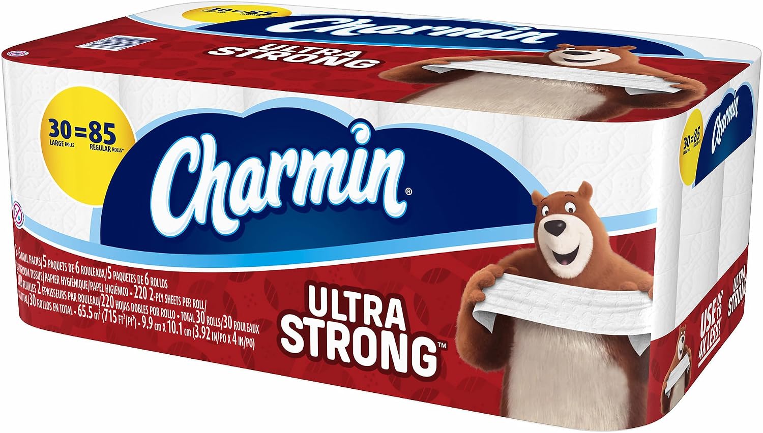 Charmin Ultra Strong Toilet Paper, 30 Large Rolls