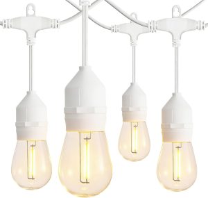 Banord Outdoor String Lights 105FT, S14 Waterproof Patio Lighting, White