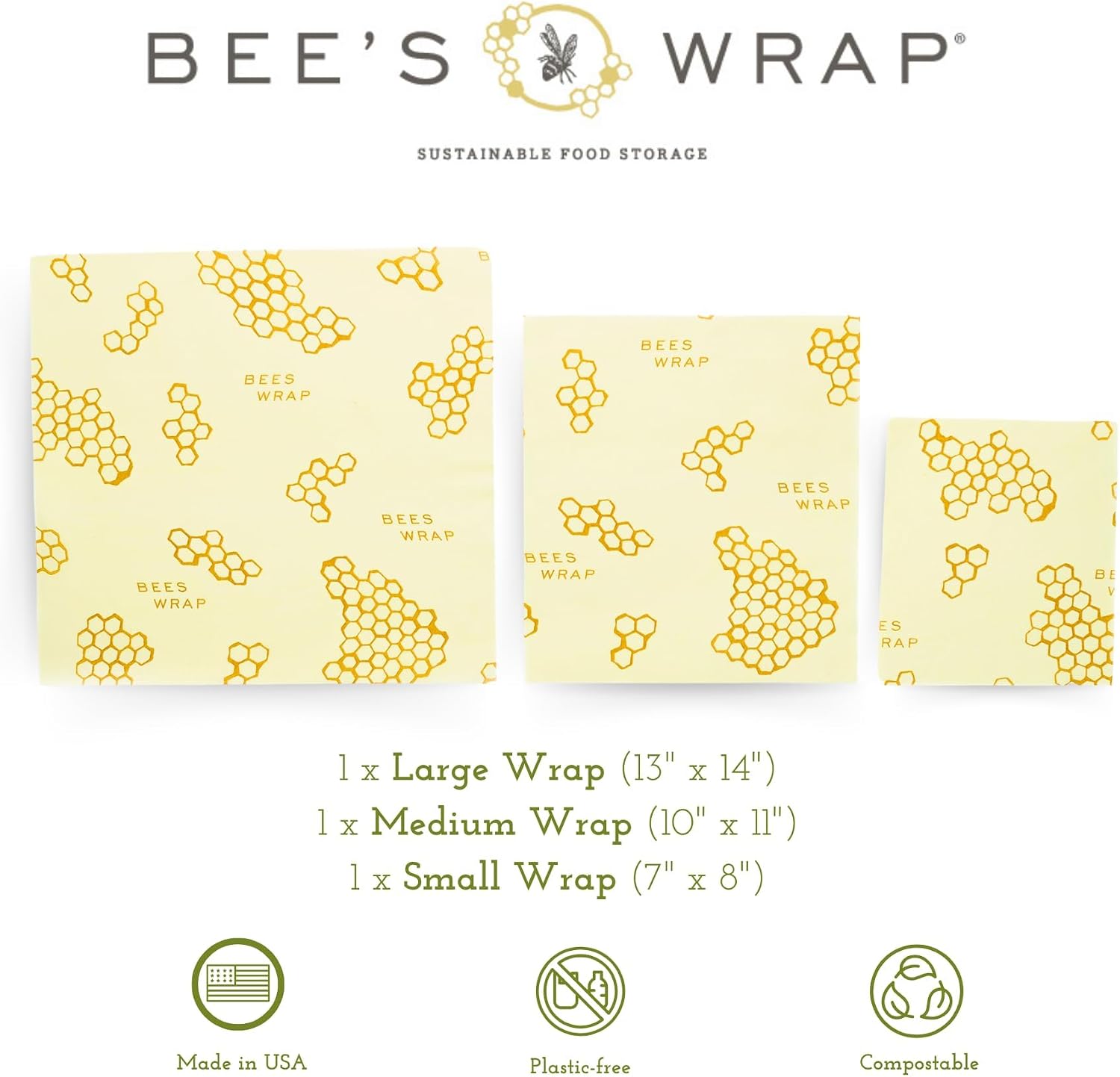 Bee's Wrap Review: Organic Beeswax Food Wraps 3-Pack for Plastic-Free Storage - Image 2