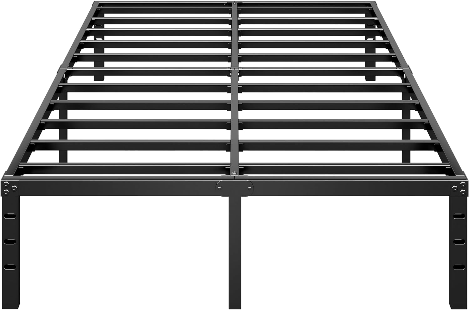 HLIPHA Metal Platform Bed Frame 18 Inch Tall,No Box Spring Needed,Queen Size Bed with Heavy Duty Strong Support Slats,Easy to Assemble,Black