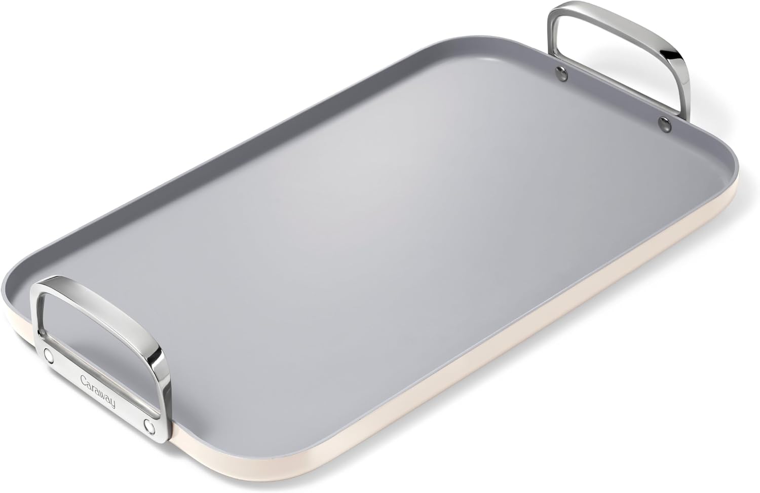 Caraway Double Burner Griddle, 19x12" Griddle Pan | Non-Stick Ceramic Coated, Non-Toxic, PTFE and PFOA Free, Oven Safe and Compatible with All Stovetops, Cream