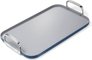 Caraway Double Burner Griddle, 19x12" Griddle Pan | Non-Stick Ceramic Coated, Non-Toxic, PTFE and PFOA Free, Oven Safe and Compatible with All Stovetops, Navy