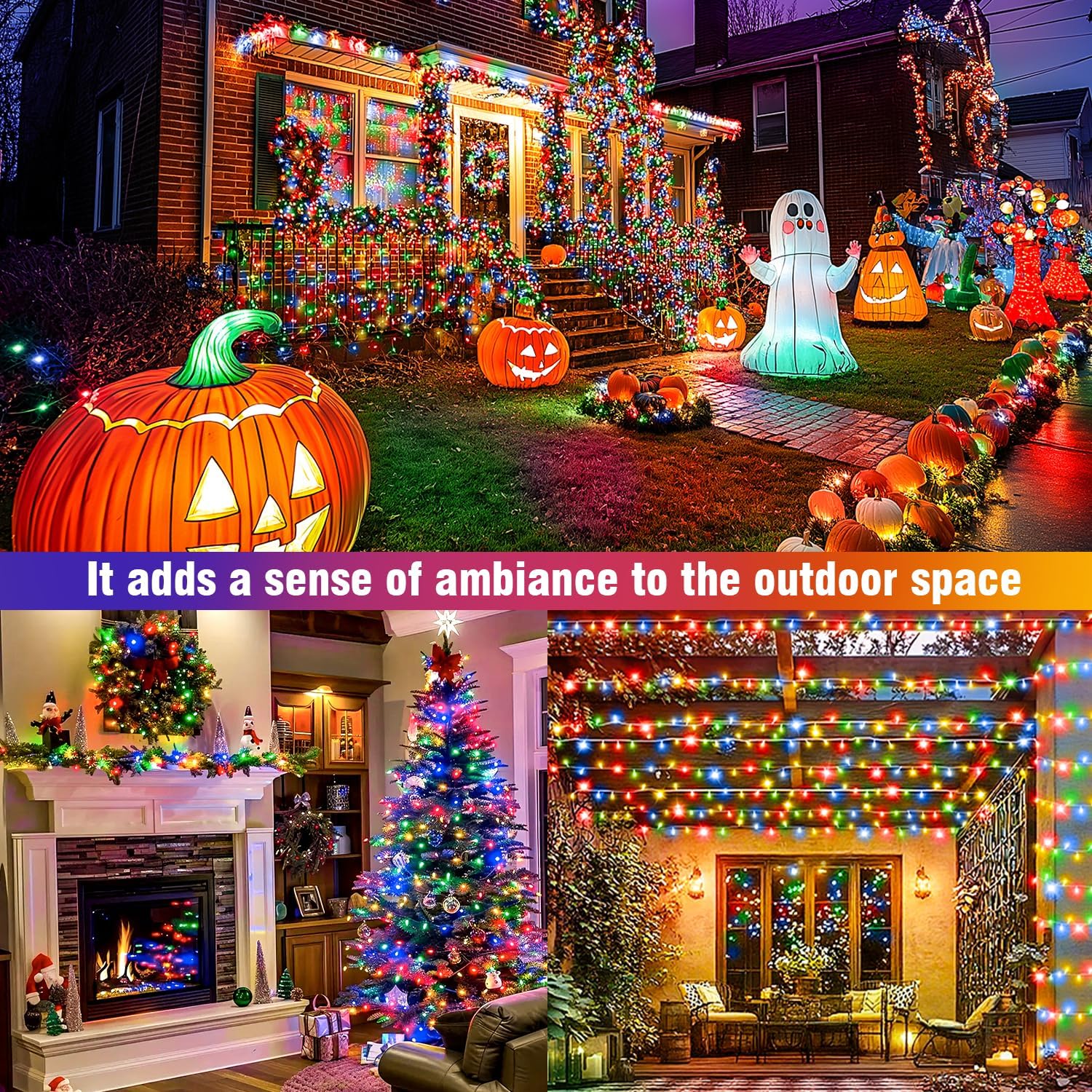Connectable 100FT Multicolor LED String Lights Review: Waterproof, 8 Modes & Timer. - Image 2