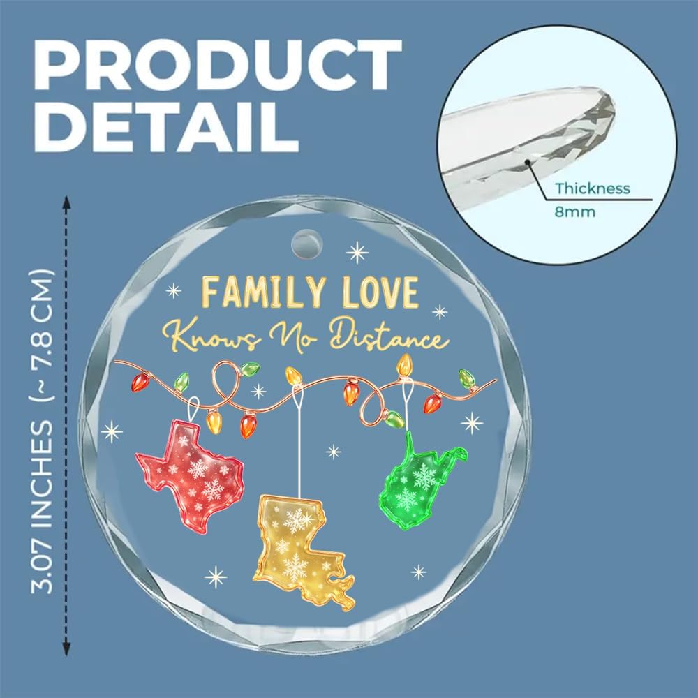 Custom Family Keepsake Ornament: Personalized Glass Christmas Gift for Loved Ones. - Image 2