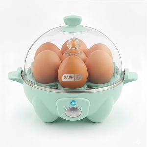 Dash Rapid Egg Cooker, 7 Hard Boiled Eggs, Aqua | Electric Egg Poacher, Boiler, Steamer & Omelette Maker Machine, Soft or Poached Eggs for Breakfast, Auto Shut-Off, BPA-Free
