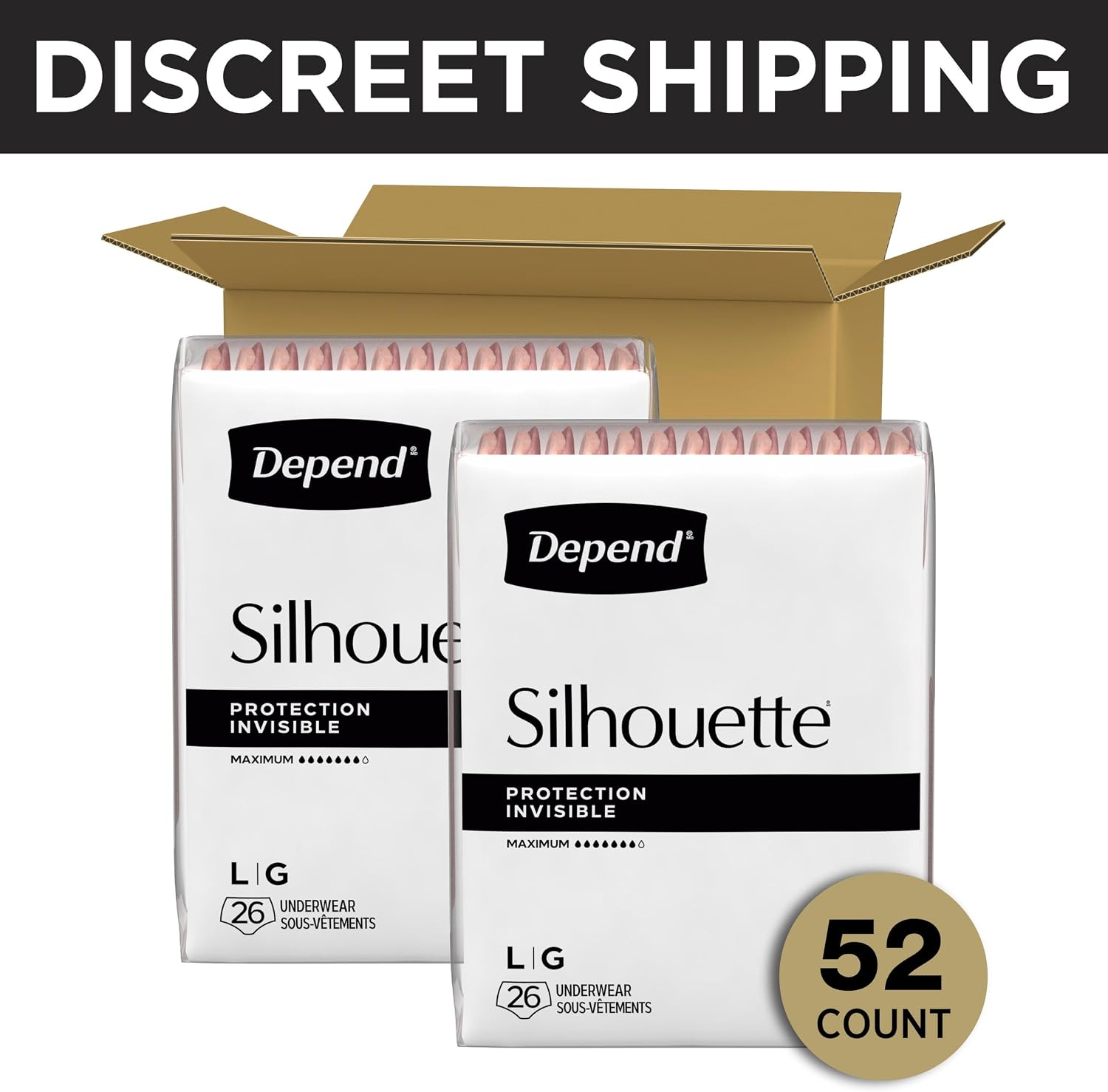 depend silhouette womens bladder leak underwear max absorb lg pink 52ct.jpg
