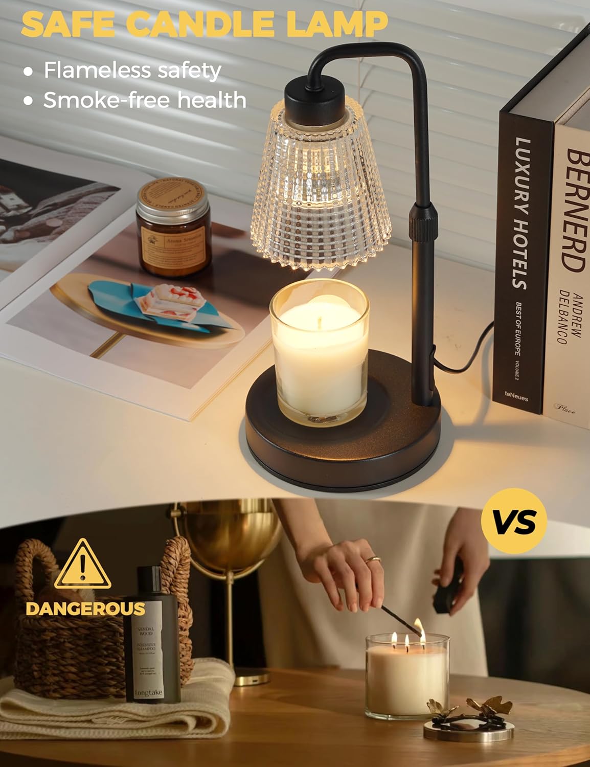 Dimmable Candle & Wax Warmer Lamp with Timer. Home Decor & Gifts. - Image 2
