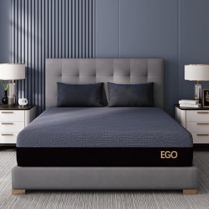 EGOHOME Queen 10 inch Memory Foam Mattress for Back Pain Relief Medium Firm | Fiberglass Free, Copper Gel Infused, Graphene Tech Cover, ICA Endorsed, CertiPUR-US, Motion Isolation, Mattress in a Box