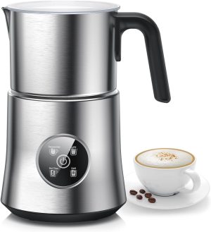 Shop Kitchen Tools & Home Decor Milk Frother and Steamer, Large Capacity & Detachable Electric Milk Frother, Automatic Warm and Cold Foam Maker, Hot Chocolate Maker, Stainless Steel Jug, 30.44Oz./900ML