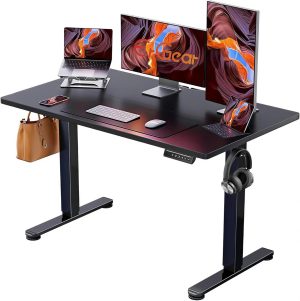 ErGear 48 X 24 Inch Height Adjustable Electric Standing Desk, Black | Smooth Height Adjustment, 4 Memory Presets, One-Touch Control, Stable Steel Frame, 176 lbs Capacity, Easy Assembly