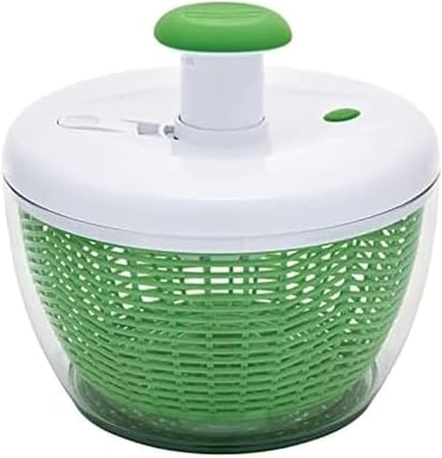 Farberware Easy to use pro Pump Spinner with Bowl, Colander and Built in draining System for Fresh, Crisp, Clean Salad and Produce, 6.6 quart, Green