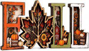 Fall Decorations for Home Thanksgiving Signs Farmhouse Harvest Decor (Fall Decorations)