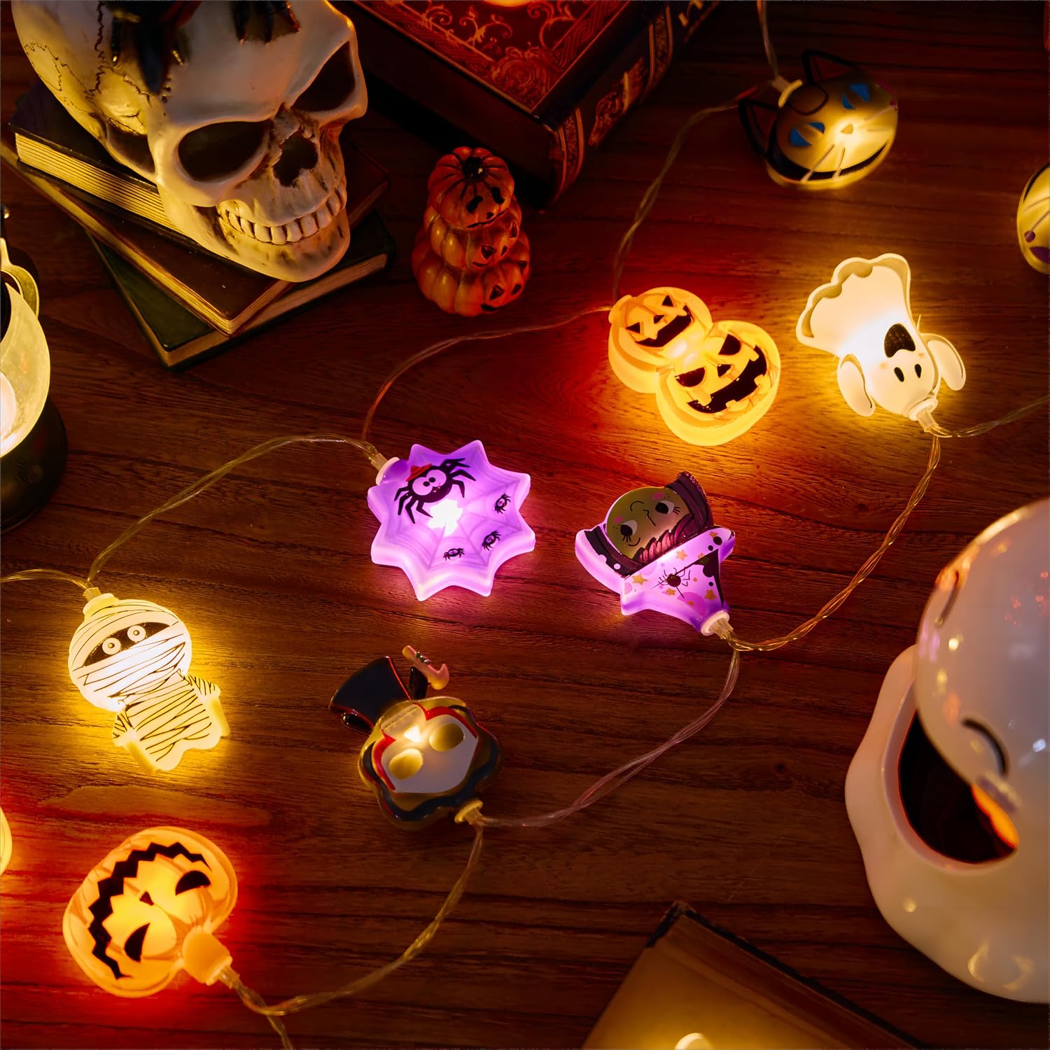 Halloween String Lights: 10FT 20 LED, Battery Op with Timer & 8 Modes Decor - Image 2