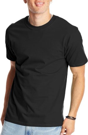 Shop Kitchen Tools & Home Decor Hanes Men's Beefy-T T-Shirt, Heavyweight Cotton T-Shirts for Men, 1 or 2 Pack, Men's Tees (Tall