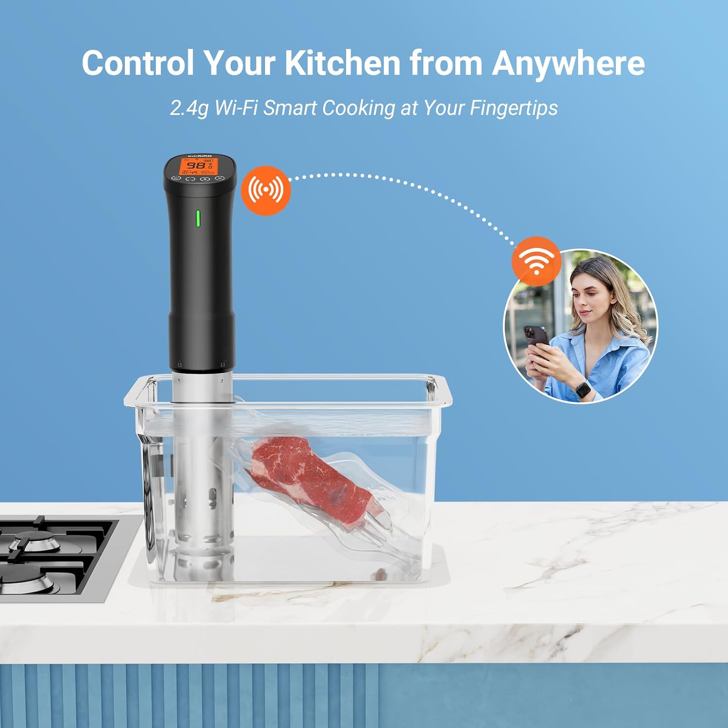 INKBIRD WiFi Sous Vide Cooker & Sealer Bundle Review - 1000W, 14 Recipes - Image 2