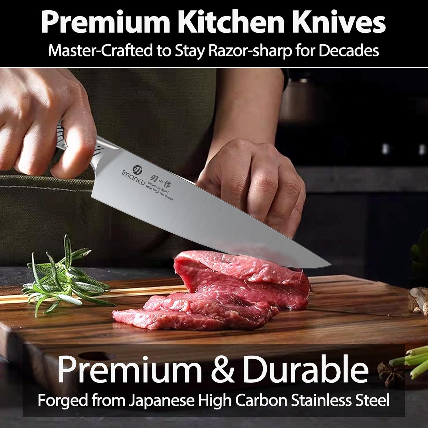 Imarku 14pc Japanese High-Carbon Knife Set Review: Built-in Sharpener, Full Tang - Image 2