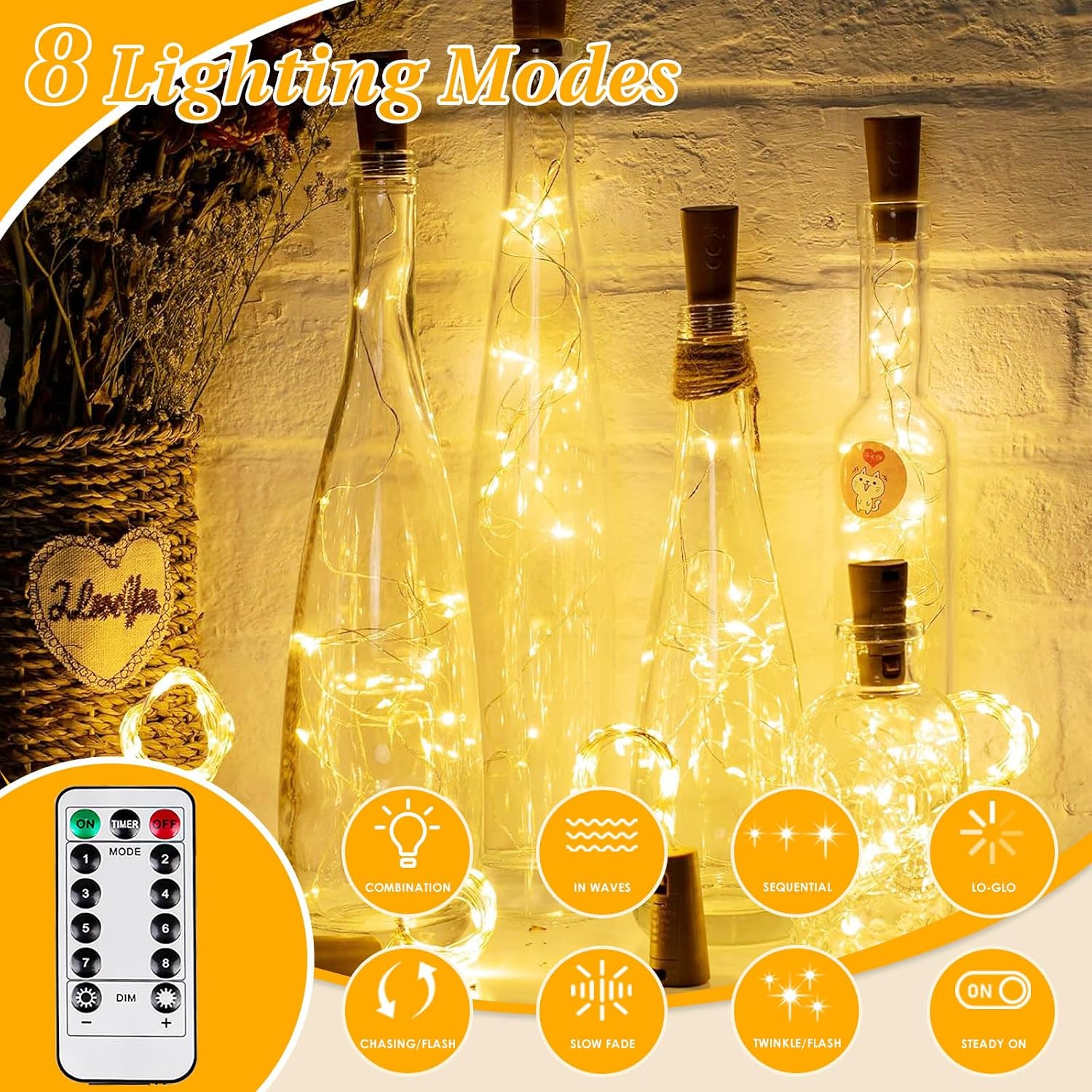 KAQ 4-Pack Wireless Fairy Lights Review: Remote, Timer, 8 Modes, Warm White - Image 2