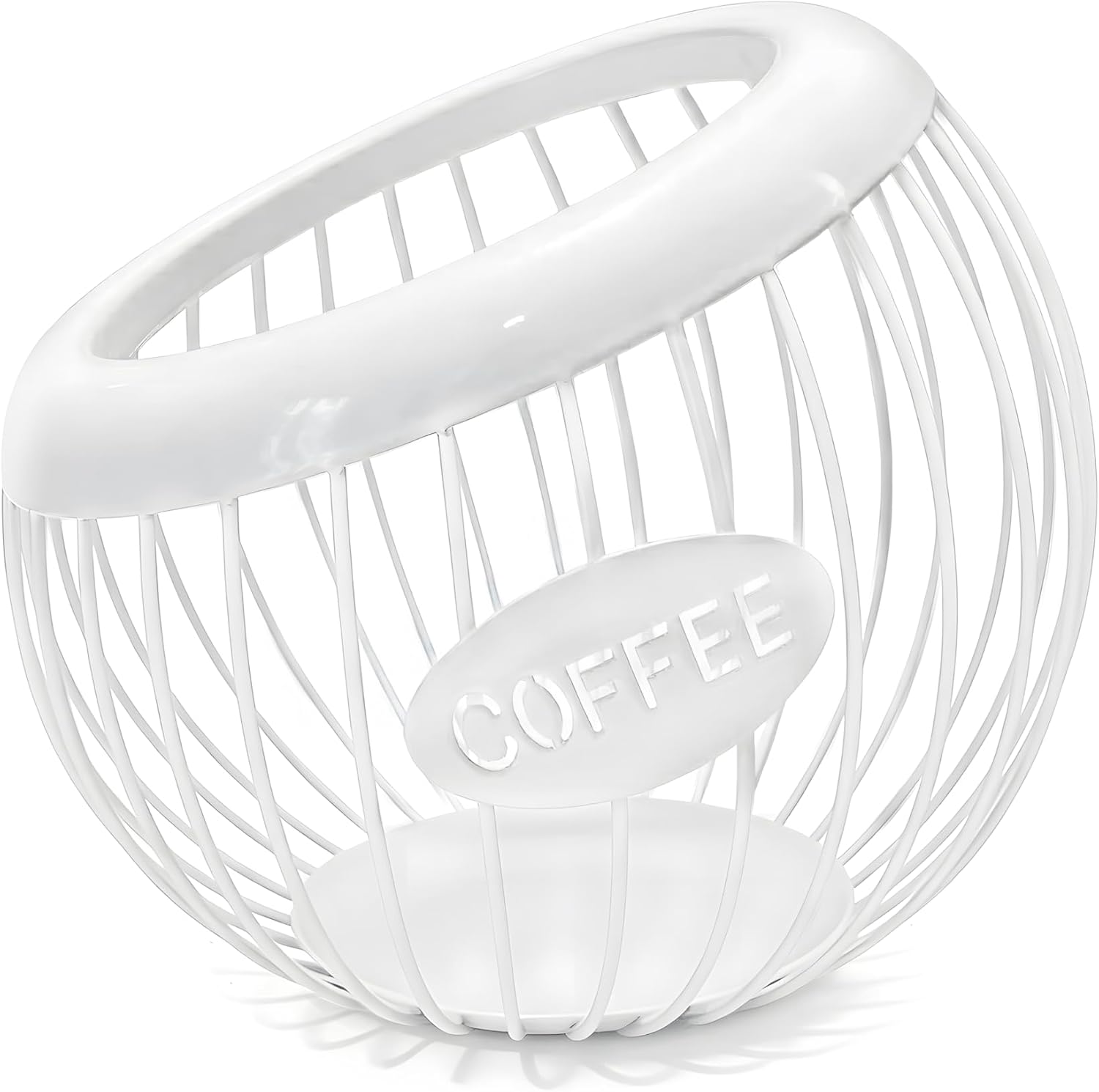 AIYICIII Coffee Pod Holder,K Cup Holder,Large Capacity Kcups Organizer for Counter, Coffee Bar Accessories&Station Organizer,Pods Storage (White)