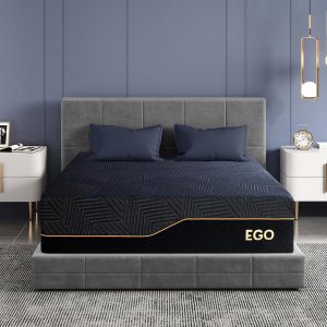 MLILY EGOHOME 14 Inch Queen Memory Foam Mattress for Back Pain, Cooling Copper Gel Bed in a Box, Foam Made in USA, CertiPUR-US Certified, Therapeutic Medium Firm, 60x80x14 Black | Fiberglass Free, Copper Gel Infused, Graphene-Cool-Tech Cover, ICA Indorsed, CertiPUR-US, Motion Isolation, Mattress in a Box