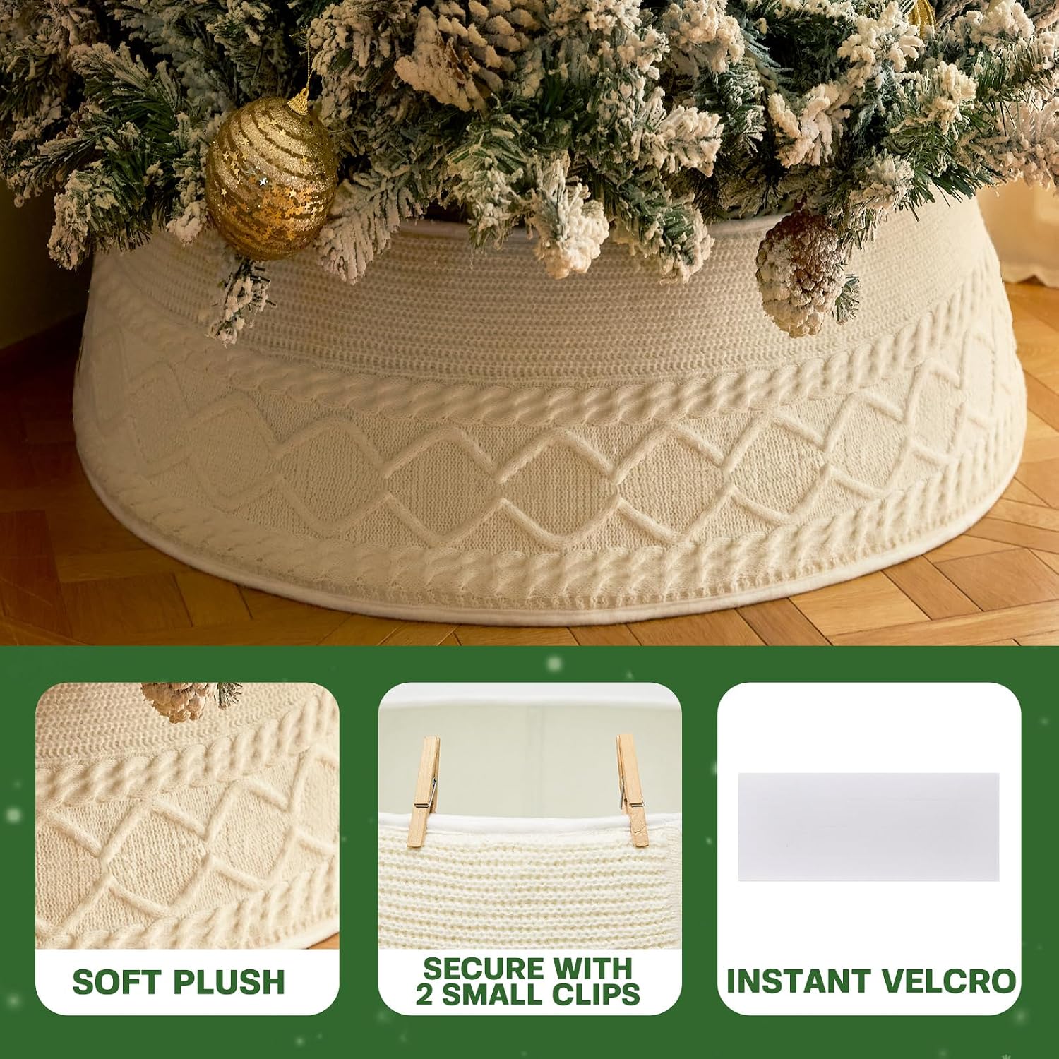 Noiclub Knit Tree Collar Review: Thick Cream, Adj. 23-30", Easy Setup - Image 2