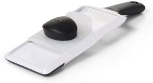 OXO Good Grips Handheld Mandoline Slicer with Non-Slip Handle for Kitchen | Adjustable Thickness Settings, Hand Guard Included, Slice Vegetables and Fruit, Easy-Clean Design, Non-Slip Grip