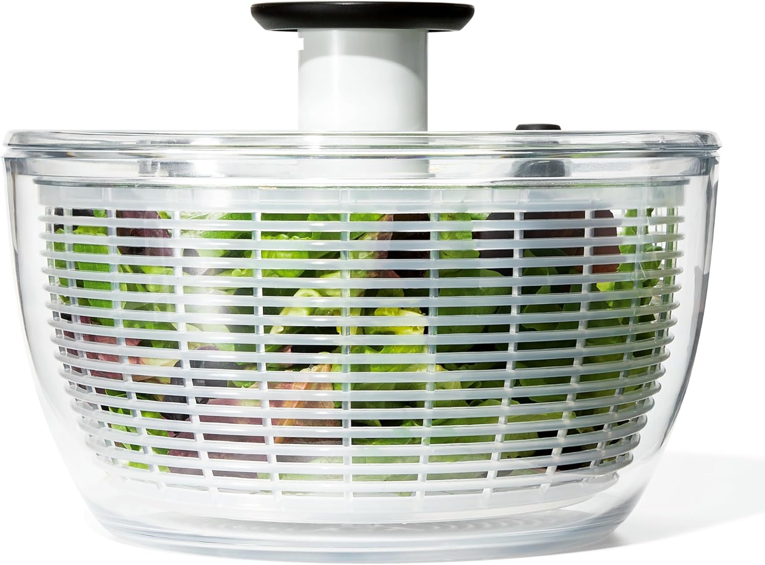 OXO Good Grips Salad Spinner | Lettuce Spinner | Fruit Washer | Fruit Washing Bowl with Strainer | Vegetable Cleaner | Salad Cleaner | Lettuce Washer | 6.22 Quart Capacity | Spin-dry Lettuce, Herbs, Fruit, Vegetables, Non-Slip Base, Large Capacity Bowl, Easy One-Touch Press Pump, Meal Prep