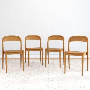Plank+Beam Loar Dining Chair, Set of 2, Pecan | Mid-Century Design, Mid-Century Style, Low-VOC Finishes, Engineered Wood, Easy Assembly