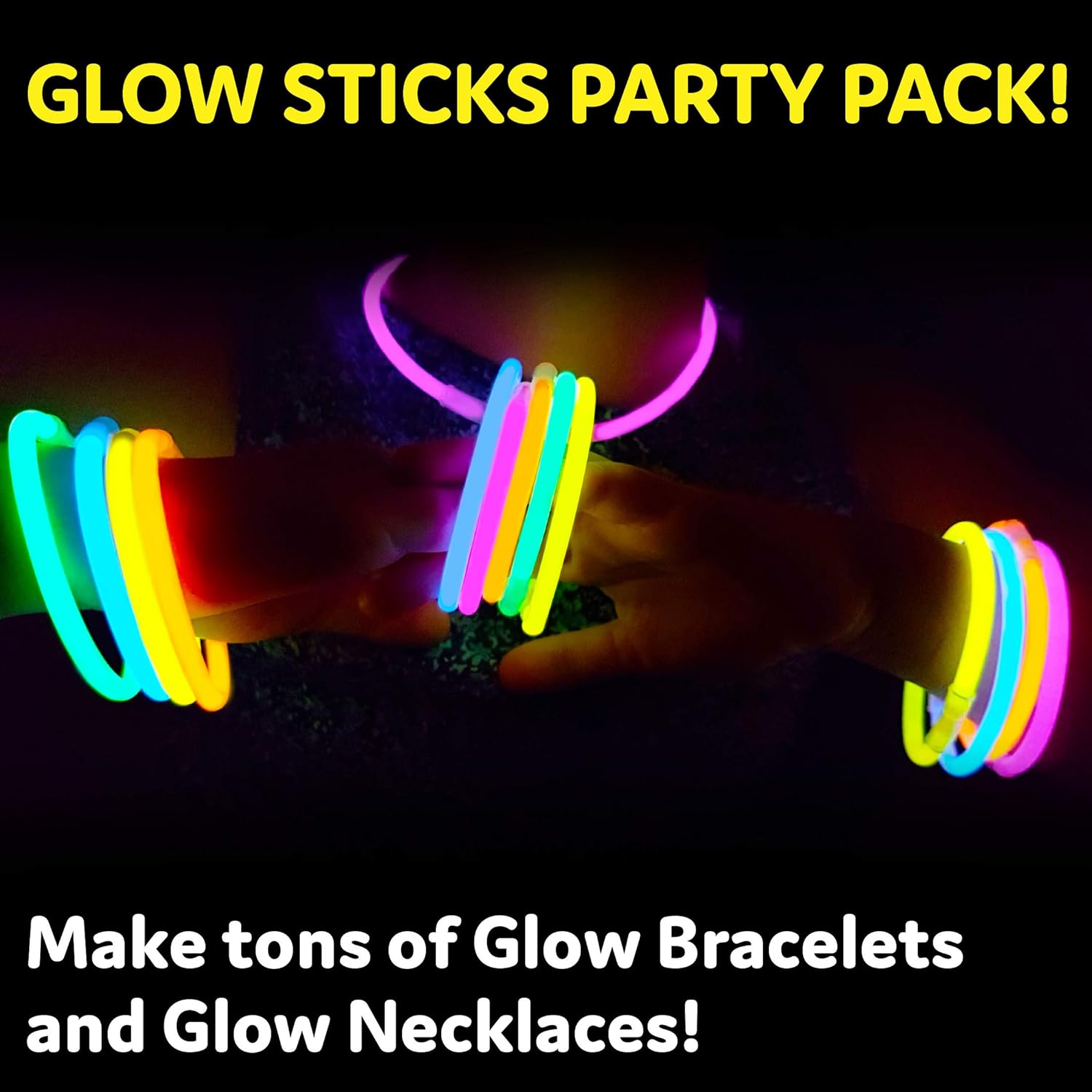 Review: 100pk 8" Glow Sticks for Party Favors, Decor, Necklaces & Bracelets - Image 2