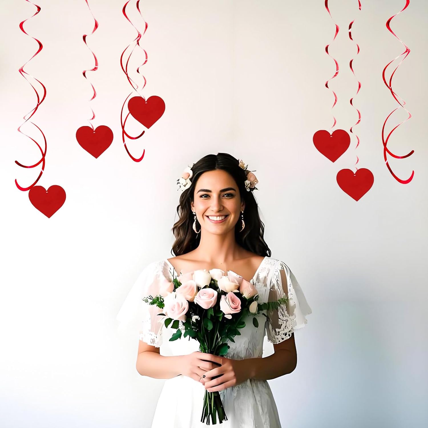 Review: 20 Red Heart Swirl Streamers for Valentine's Day & Parties - Image 2
