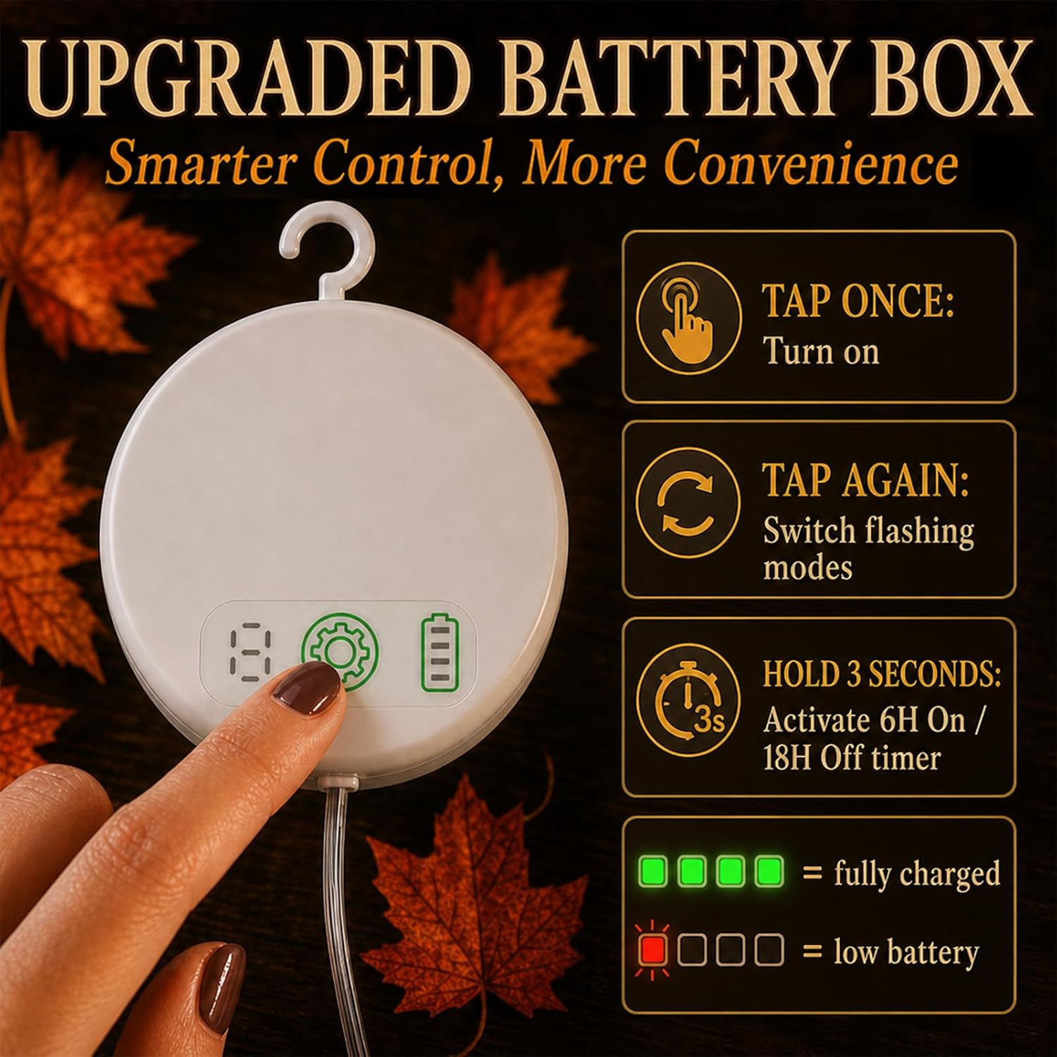 Review: Exclusive Fall/Thanksgiving Window LED Lights – Battery, Suction, Timer, Fade - Image 2