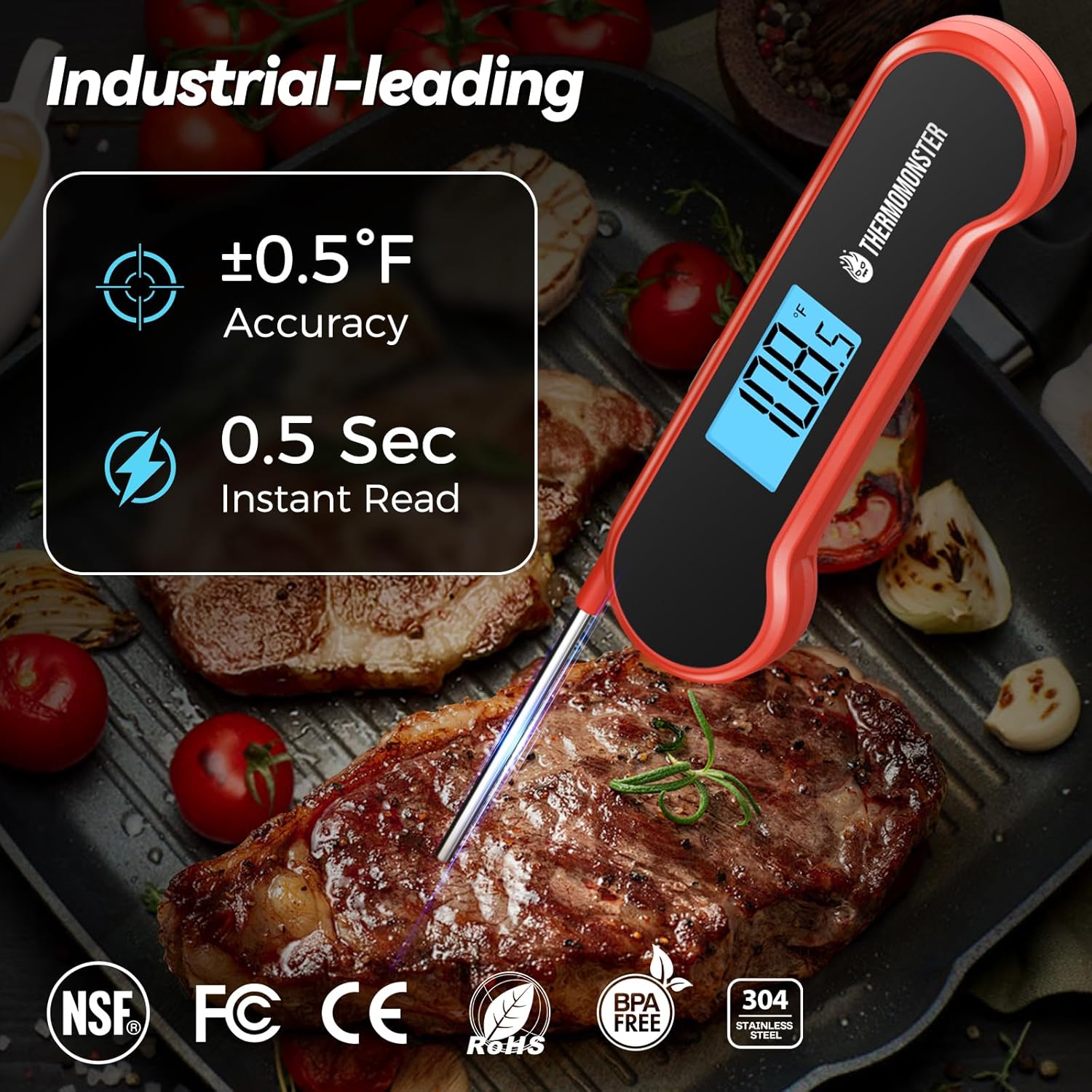 Review: NIST Precise 0.5s Digital Meat Thermometer for Cooking - Image 2