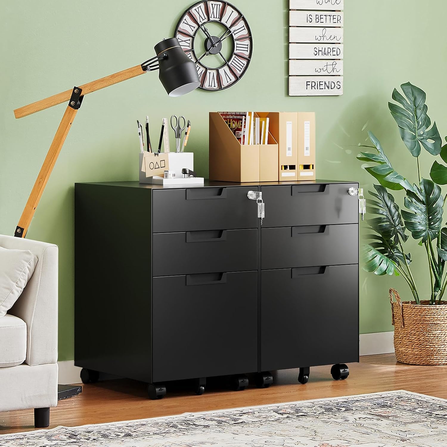 Review: Under-Desk 3-Drawer Mobile Metal File Cabinet w/ Lock & Ltr/Lgl - Image 2
