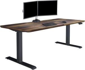 Vari Classic Electric Standing Desk – 72x30 – Reclaimed Wood/Slate