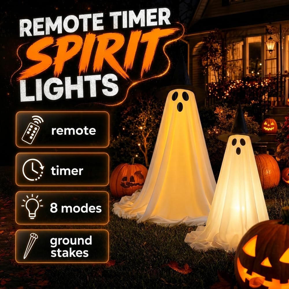 Scary 5.4FT Remote LED Outdoor Ghost Decorations for Halloween - Image 2