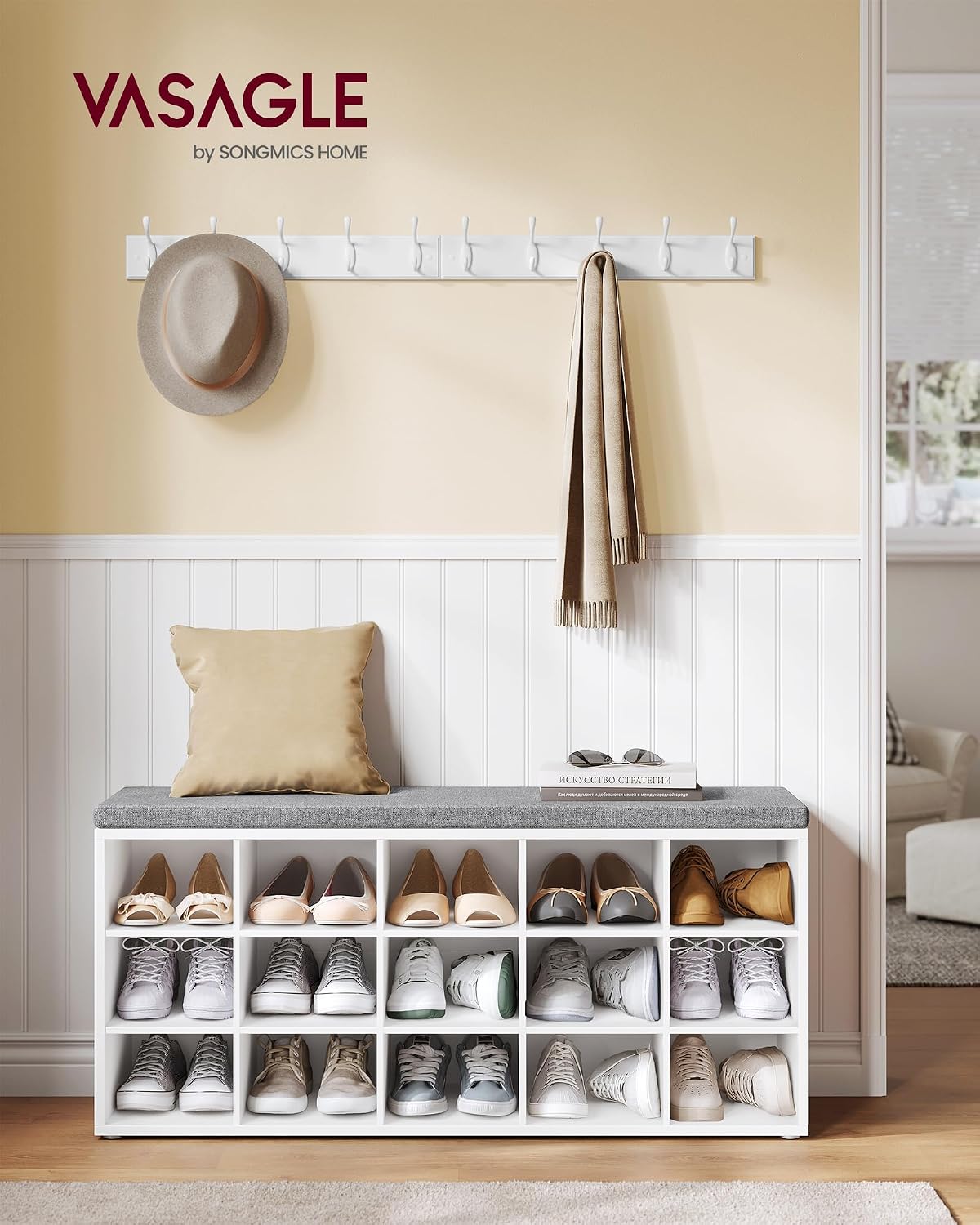 vasagle custos padded shoe entryway storage bench review 15 comp.jpg
