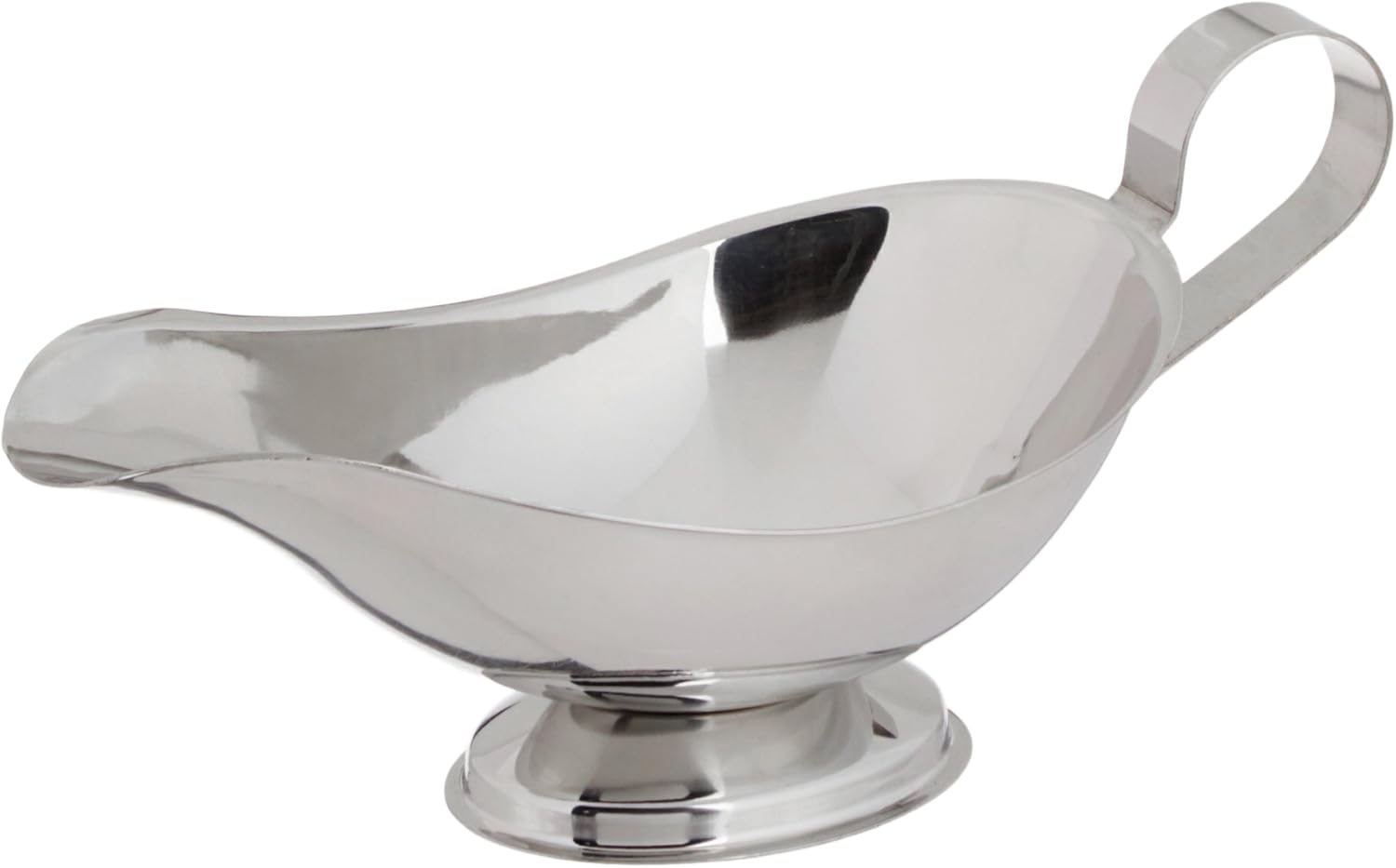 Winco 8 oz Stainless Steel Gravy Boat | Great for Gravy, Sauces, Dressings and Table Service