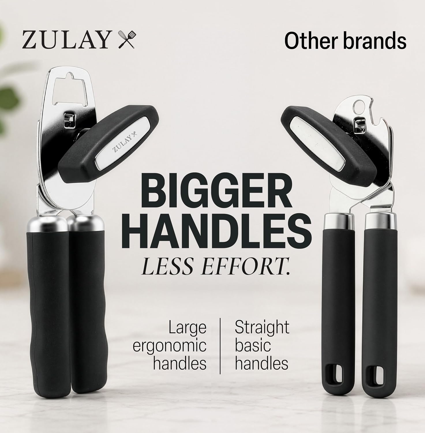 Zulay Heavy-Duty Manual Can/Bottle Opener Review: Stainless Steel, Rust-Proof, Soft Grip. - Image 2