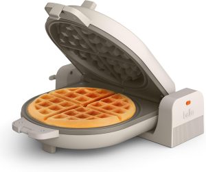 bella Fits-Anywhere™ Flip-n-Store Ceramic Belgian Waffle Maker, Oatmilk