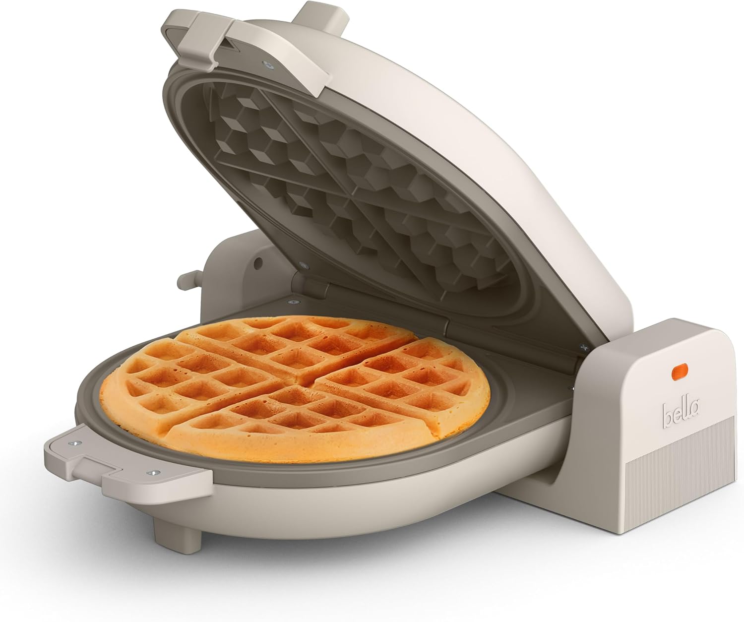 bella Fits-Anywhere™ Flip-n-Store Ceramic Belgian Waffle Maker, Oatmilk
